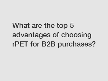 What are the top 5 advantages of choosing rPET for B2B purchases?