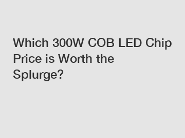 Which 300W COB LED Chip Price is Worth the Splurge?