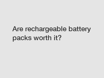 Are rechargeable battery packs worth it?