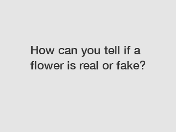 How can you tell if a flower is real or fake?
