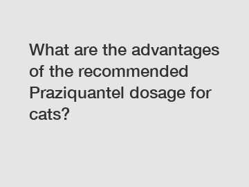 What are the advantages of the recommended Praziquantel dosage for cats?