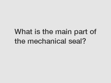 What is the main part of the mechanical seal?