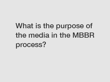 What is the purpose of the media in the MBBR process?