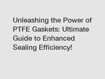 Unleashing the Power of PTFE Gaskets: Ultimate Guide to Enhanced Sealing Efficiency!