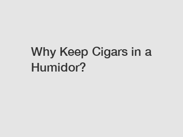 Why Keep Cigars in a Humidor?