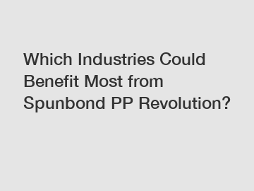 Which Industries Could Benefit Most from Spunbond PP Revolution?