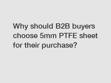 Why should B2B buyers choose 5mm PTFE sheet for their purchase?