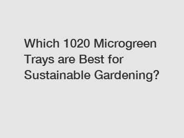 Which 1020 Microgreen Trays are Best for Sustainable Gardening?