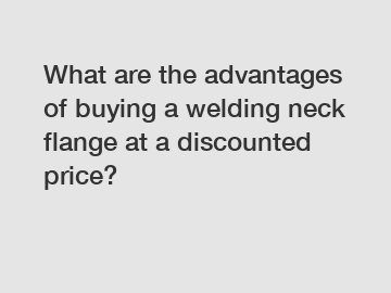 What are the advantages of buying a welding neck flange at a discounted price?